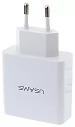Сетевое зарядное устройство Usams 3 USB Ports Home charger with Display 3A White (US-CC035) - миниатюра 3