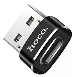 Адаптер-перехідник Hoco UA6 с USB-A - USB-C M/F Black - мініатюра 3