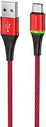 Кабель Borofone BU25 Glory USB-A - Type-C 15w 3a 1.2м cable Red - фото Кабель Borofone BU25 Glory USB-A - Type-C 15w 3a 1.2м cable Red
