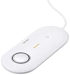 Беспроводная док-станция Usams US-CD119 2-in-1 2a wireless charger white (CD119WH01) - фото Беспроводная док-станция Usams US-CD119 2-in-1 2a wireless charger white (CD119WH01)