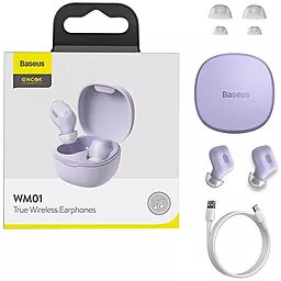 Навушники Baseus Encok WM01 Purple (NGWM01-05) - мініатюра 6