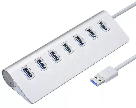 USB хаб EasyLife 7-in-1 gray - фото 1