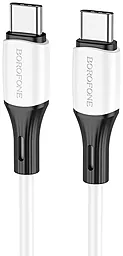 Кабель Borofone BX79 Silicone USB Type-C - Type-C 60w 3a 1м PD cable White - фото Кабель Borofone BX79 Silicone USB Type-C - Type-C 60w 3a 1м PD cable White