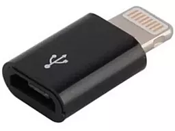 Адаптер-переходник EasyLife M-F Lightning -> micro USB Black