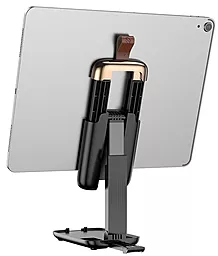 Настольный держатель Hoco S28 Dawn Folding Desktop Stand Black - миниатюра 3