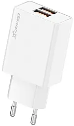 Сетевое зарядное устройство Grand-X CH-15W 10.5w 2xUSB-A ports charger white (CH-15W) - фото Сетевое зарядное устройство Grand-X CH-15W 10.5w 2xUSB-A ports charger white (CH-15W)