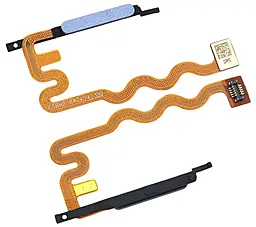 Шлейф Motorola Moto G24 / Moto G24 Power з кнопкою вмикання, зі сканером відбитку пальця, Original Glacier Blue