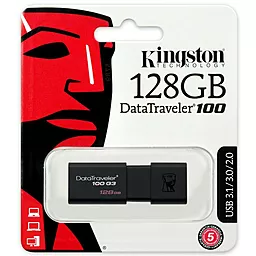 Флешка Kingston 128GB DataTraveler 100 Generation 3 (DT100G3/128GB) Black - мініатюра 6