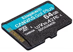 Карта пам'яті Kingston microSDXC 64GB Canvas Go Plus Class 10 UHS-I U3 V30 A2 (SDCG3/64GBSP) - мініатюра 2