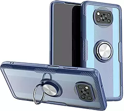 Чехол Deen CrystalRing Xiaomi Poco X3 NFC, Poco X3 Pro Clear/Dark Blue