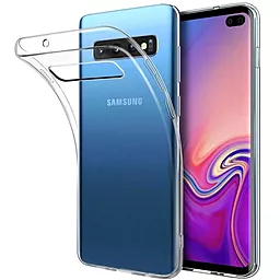 Чехол Silicone Case WS для Galaxy Samsung S10 (G973) Transparent