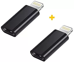 Адаптер-переходник XoKo AC-015 M-F Lightning - USB Type-C 2шт Black (XK-AC015-BK2) - фото Адаптер-переходник XoKo AC-015 M-F Lightning - USB Type-C 2шт Black (XK-AC015-BK2)