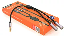 Аудио разветвитель iKaku KSC-570 AUX mini Jack 3.5мм M/2xF cable 0.27 м black - фото Аудио разветвитель iKaku KSC-570 AUX mini Jack 3.5мм M/2xF cable 0.27 м black