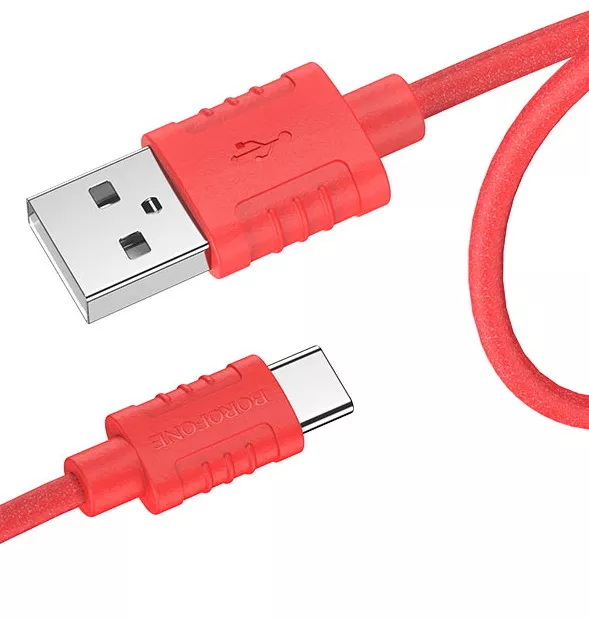 Кабель Borofone BX52 USB-A - Type-C 15w 3a 1м cable Red - фото 2