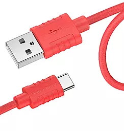 Кабель Borofone BX52 USB-A - Type-C 15w 3a 1м cable Red - мініатюра 2 Кабель Borofone BX52 USB-A - Type-C 15w 3a 1м cable Red - мініатюра 2
