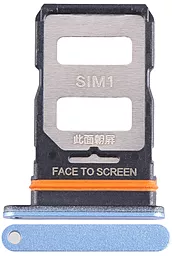Держатель (лоток) Сим карты Xiaomi Redmi Note 12 Pro Plus 5G и карты памяти Dual SIM Iceberg Blue