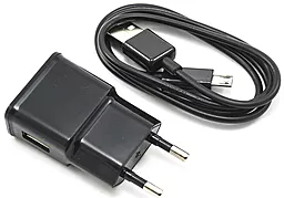 Сетевое зарядное устройство Samsung Galaxy Note N7100 + Micro USB Cable 2A Black (ETA-U90EBEGSTD) - миниатюра 2