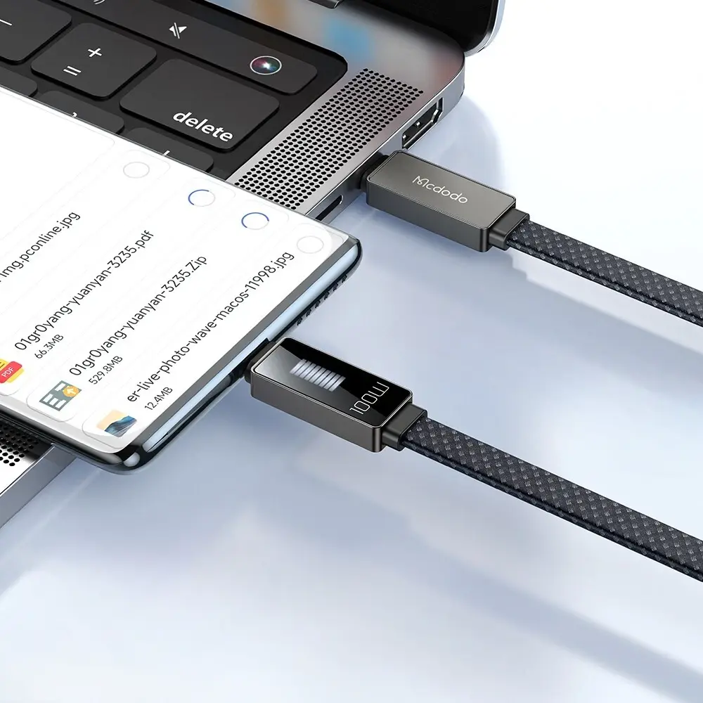 Кабель McDodo LED Display USB-A - Type-C 100w 6a 1.2м cable Black (CA-4980) - фото 5