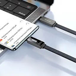 Кабель McDodo LED Display USB-A - Type-C 100w 6a 1.2м cable Black (CA-4980) - миниатюра 5 Кабель McDodo LED Display USB-A - Type-C 100w 6a 1.2м cable Black (CA-4980) - миниатюра 5