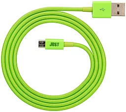 Кабель USB JUST Simple Micro USB Cable Green (MCR-SMP10-GRN) - миниатюра 2