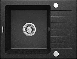 Мийка кухонна Deante Zorba, граніт, прямокутник, з крилом, 580х440х164мм, чаша - 1, накладна, графіт - фото Мийка кухонна Deante Zorba, граніт, прямокутник, з крилом, 580х440х164мм, чаша - 1, накладна, графіт