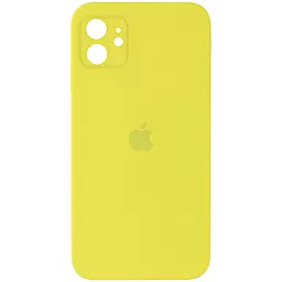 Чехол Silicone Case Full Camera Square для Apple iPhone 11 Bright Yellow