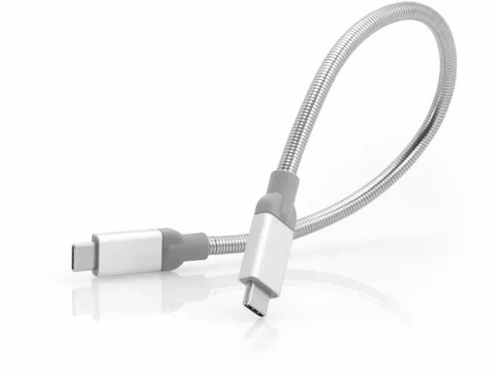 Мультимедийный кабель Verbatim USB3.1 Type-C - Type-C 15w 3a 0.3м 10gbps data cable Silver - фото 3