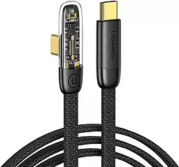 Кабель Usams Right-angle US-SJ584 USB Type-C - Type-C 100w 5a 2м PD cable Black - фото Кабель Usams Right-angle US-SJ584 USB Type-C - Type-C 100w 5a 2м PD cable Black