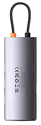 Мультипортовый USB Type-C хаб Baseus Gleam Series 4-in-1 gray (WKWG070013) - миниатюра 4