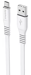 Кабель Borofone BX23 USB-A - micro USB 12w 2.4a 1м cable White - фото Кабель Borofone BX23 USB-A - micro USB 12w 2.4a 1м cable White