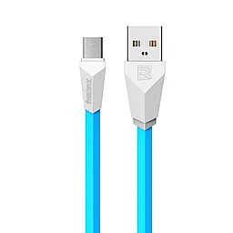 Кабель USB Remax Alien micro USB Cable White/Blue (RC-030m)