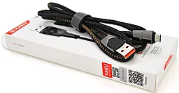 Кабель iKaku KSC-192 Gediao Zinc Alloy USB-A - micro USB 16w 3a 1.2m Black - фото Кабель iKaku KSC-192 Gediao Zinc Alloy USB-A - micro USB 16w 3a 1.2m Black