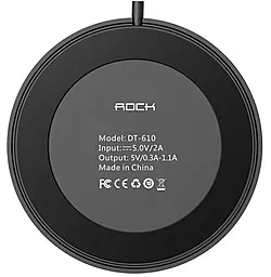 Беспроводное (индукционное) зарядное устройство быстрой QI зарядки Rock W5 Wireless Charger Black - миниатюра 5