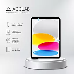 Захисне скло ACCLAB Full Glue для Apple iPad 10.9 2022 Black - мініатюра 4