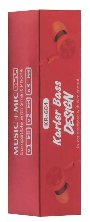 Наушники Karler KR-604 Red - фото 3