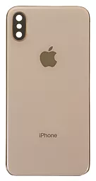 Задняя крышка корпуса Apple iPhone XS со стеклом камеры Gold