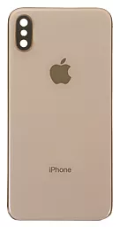 Задняя крышка корпуса Apple iPhone XS со стеклом камеры Gold - фото Задняя крышка корпуса Apple iPhone XS со стеклом камеры Gold