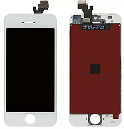 Дисплей Apple iPhone 5 с тачскрином и рамкой, (TFT), White - фото Дисплей Apple iPhone 5 с тачскрином и рамкой, (TFT), White