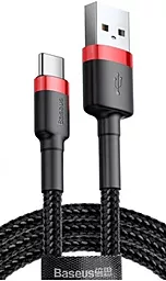 Кабель USB Baseus Cafule 0.5M USB Type-C Cable Red/Black (CATKLF-A91)