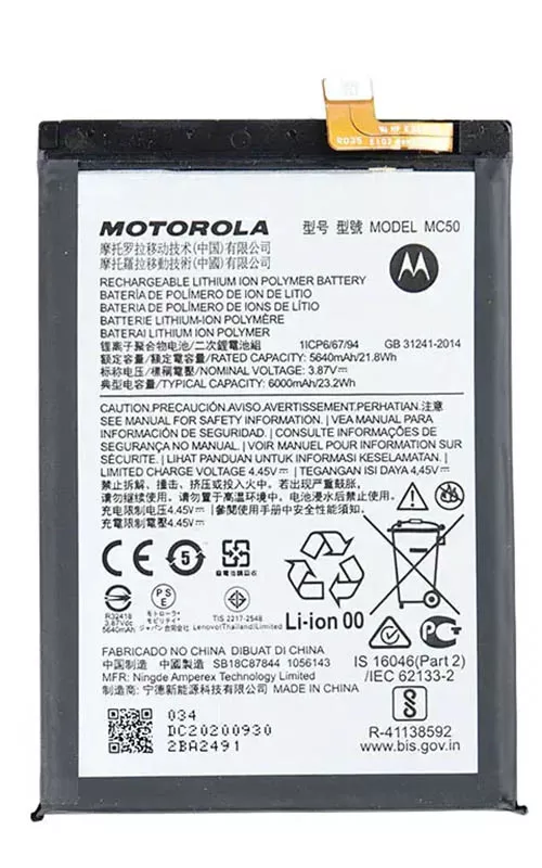 Акумулятори для телефону Motorola Moto G60 фото