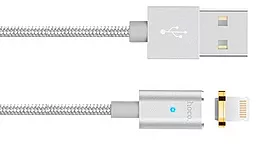 USB Кабель Hoco U16 Magnetic Lightning Cable 1.2M Silver - мініатюра 3