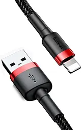 Кабель Baseus Cafule USB-A - Lightning 12w 2.4a 1м cable Black/Red (CALKLF-B19) - миниатюра 3 Кабель Baseus Cafule USB-A - Lightning 12w 2.4a 1м cable Black/Red (CALKLF-B19) - миниатюра 3