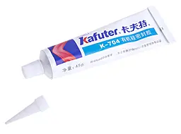 Клей для экрана телефона герметик Kafuter K-704, 45 г, белый - фото Клей для экрана телефона герметик Kafuter K-704, 45 г, белый