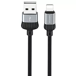 Кабель Borofone BX28 Dignity USB-A - Lightning 12w 2.4a 1м cable Gray/Black - фото Кабель Borofone BX28 Dignity USB-A - Lightning 12w 2.4a 1м cable Gray/Black