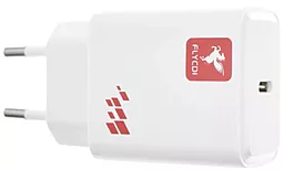 Сетевое зарядное устройство FLYCDI FA-013 20w PD USB-C fast charger white - фото Сетевое зарядное устройство FLYCDI FA-013 20w PD USB-C fast charger white