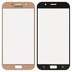 Корпусное стекло дисплея Samsung Galaxy A7 A720F 2017 (с OCA пленкой) Gold - фото Корпусное стекло дисплея Samsung Galaxy A7 A720F 2017 (с OCA пленкой) Gold