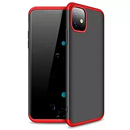 Чехол 1TOUCH GKK LikGus 360 градусов (opp) для Apple iPhone 11 (6.1") Черный / Красный