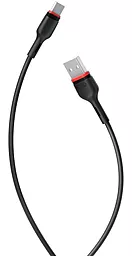Кабель XO NB-P171 Bowling USB-A - Type-C 12w 2.4a 1м cable Black - фото Кабель XO NB-P171 Bowling USB-A - Type-C 12w 2.4a 1м cable Black