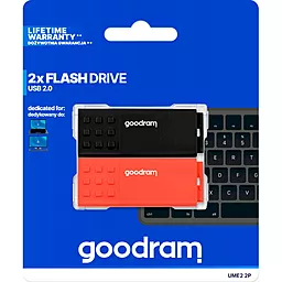 Флешка GooDRam 2x128 GB UME2 MIX 2-PACK USB (UME2-1280MXR11-2P) - мініатюра 5