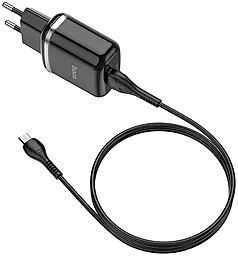 Сетевое зарядное устройство с быстрой зарядкой Hoco N3 Vigour 3A 18W + Micro USB Cable Black - миниатюра 3